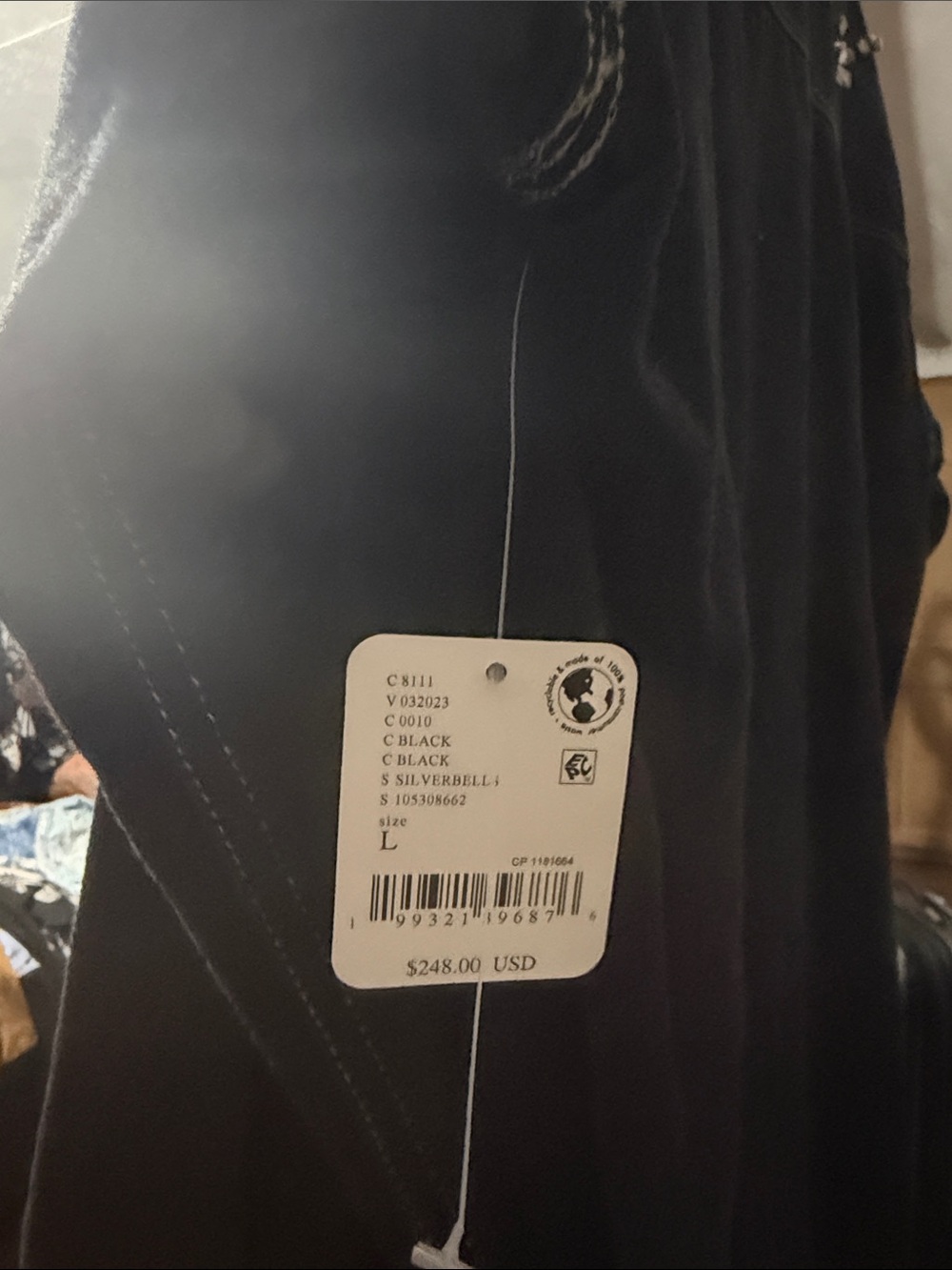 Free People Black Embellished Button-Up Jacket - Picture 3 of 3